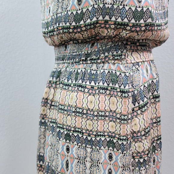 GYPSY 05 SILK SLEEVELESS TRIBAL PATTERN DRESSS - Picture 8 of 16